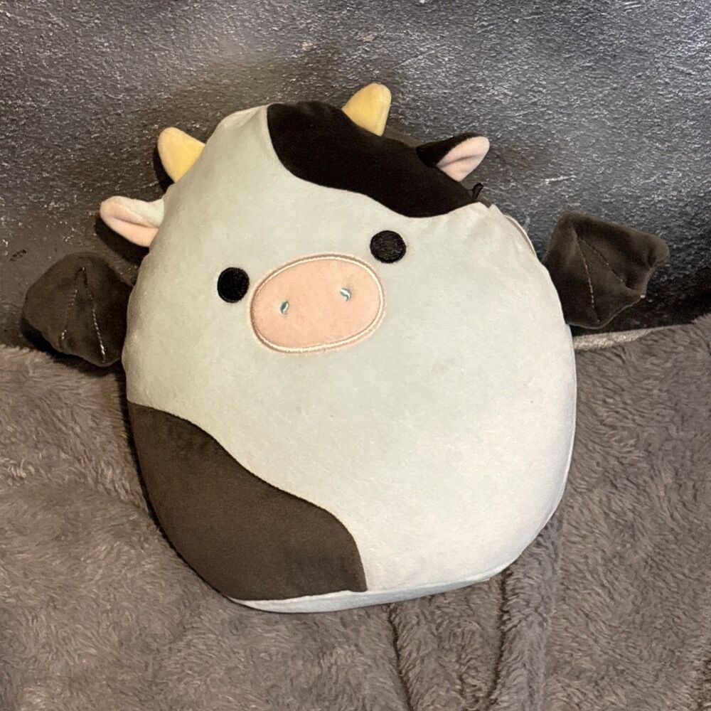 8” Cillian The Cow Bat Wings Squishmallows Plush Doll New With Tag